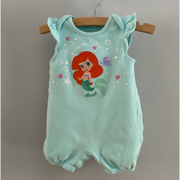 Disney Baby Little Mermaid Ariel Embroider Romper size 12 Months - Picture 5 of 8